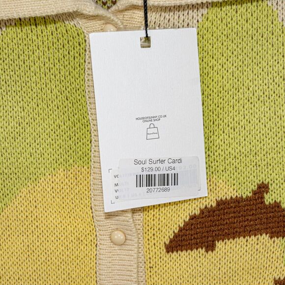 HOUSE OF SUNNY Women's Soul Surfer Cardigan dolphin multi color sz 4 NWT - Picture 4 of 12